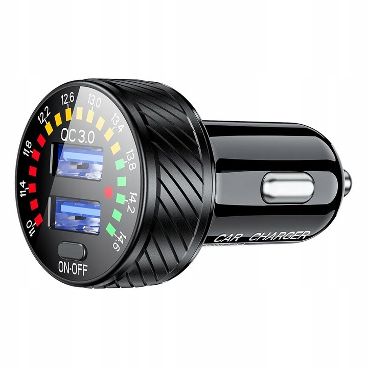 Ładowarka Samochodowa 2 x USB z szybkim ładowaniem 36W QC3.0 Sklep GSM W-WA