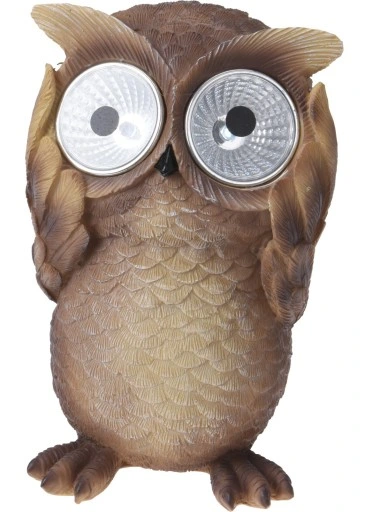 Dekoracja Do Ogrodu na Balkon SOWA Ptak Solarna