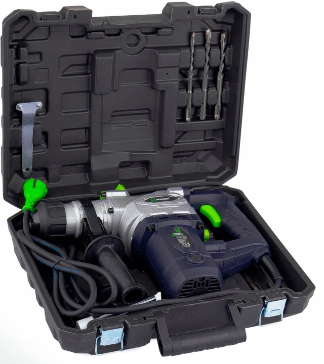 WIERTARKA MŁOTOWIERTARKA MŁOT UDAROWY MOCNA SDS+ WIERTŁA SZPICAK PRZECINAK