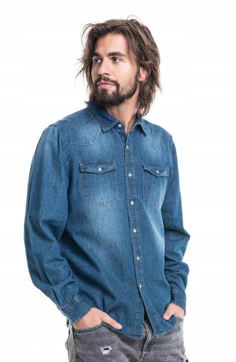 KOSZULA MĘSKA TYPU JEANS PROMOSTARS R. L