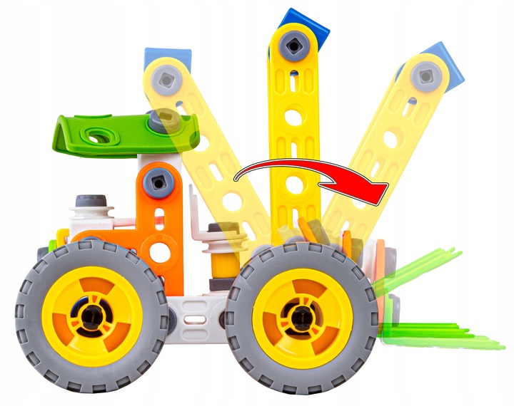 KLOCKI KONSTRUKCYJNE POJAZD BUDOWLANY DO SKRĘCANIA