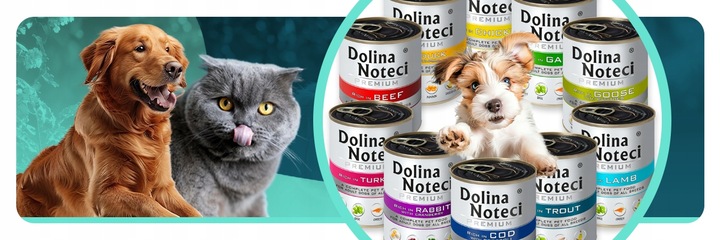 MOKRA KARMA DLA PSA DOLINA NOTECI PREMIUM PUSZKA PIES MIX SMAKÓW 10 X 800G