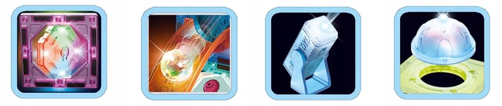 Świecące KLOCKI MAGNETYCZNE świecący tor kulkowy ZESTAW XL kulodrom 75 el.