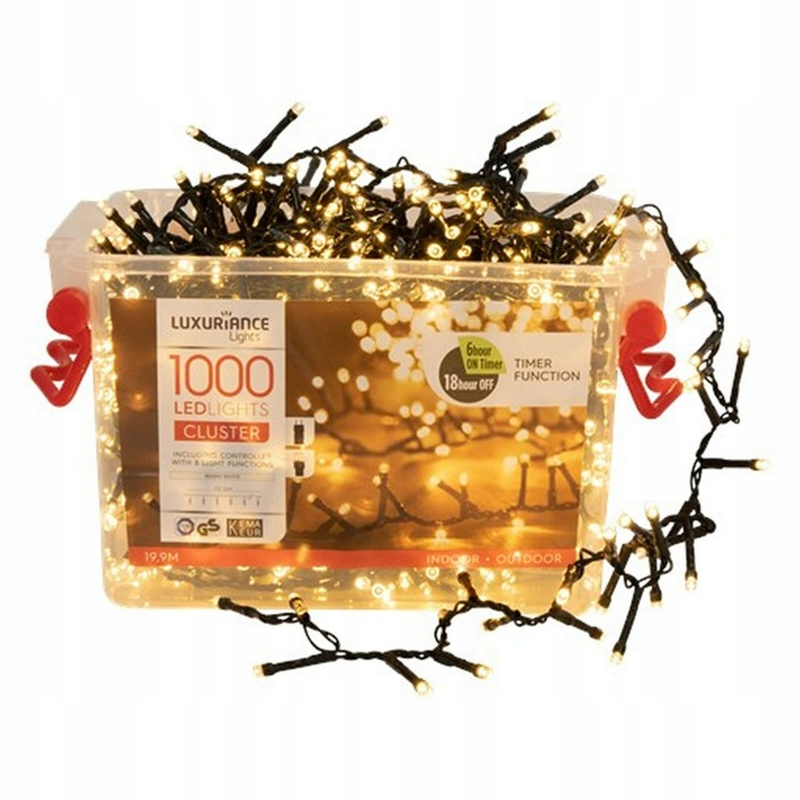 Lampki Świąteczne Zewnętrzne Na zewnątrz 1000 lampek 19,9 m SOLIDNE MOCNE