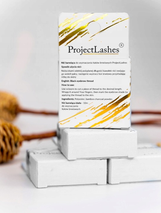 NIĆ DO GEOMETRII BRWI BARWIĄCA DO WYZNACZANIA ŁUKÓW ProjectLashes BIAŁA