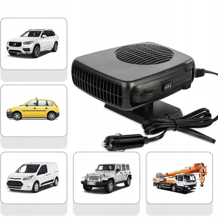 ODMRAŻACZ SZYBY 12V, 150W WENTYLATOR SAMOCHODOWY, PODGRZEWACZ SAMOCHODOWY