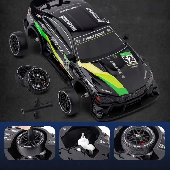 Samochód Zdalnie Sterowany RC Drift Duży 4x4 Auto na Pilot do Driftu LED