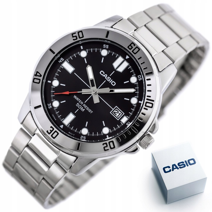 ZEGAREK MĘSKI CASIO MTP-VD01D-1EV + BOX +GRAWER
