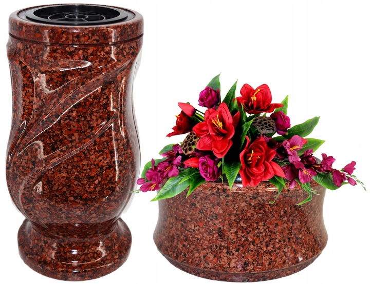 WAZON NAGROBNY - WAZON NA NAGROBEK+ MISA NAGROBNA ZESTAW WKŁAD Z KRATKĄ