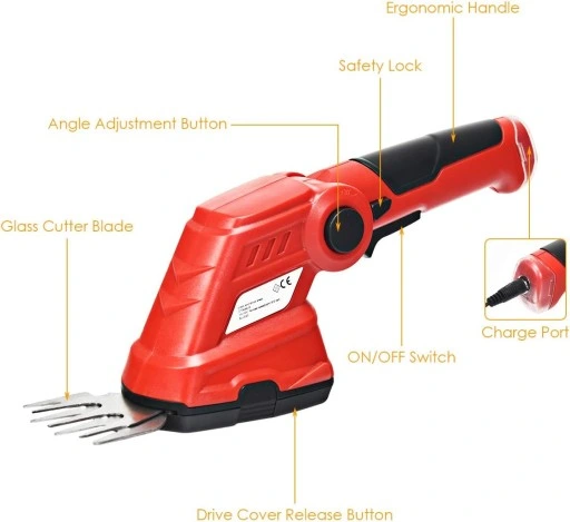 Akumulatorowe nożyce do trawy i krzewów 3,6V, 2w1