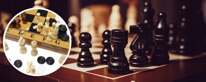 GRA W SZACHY WARCABY TRYKTRAK DUŻE DREWNIANE 3w1 PREZENT POD CHOINKĘ ŚWIĘTA