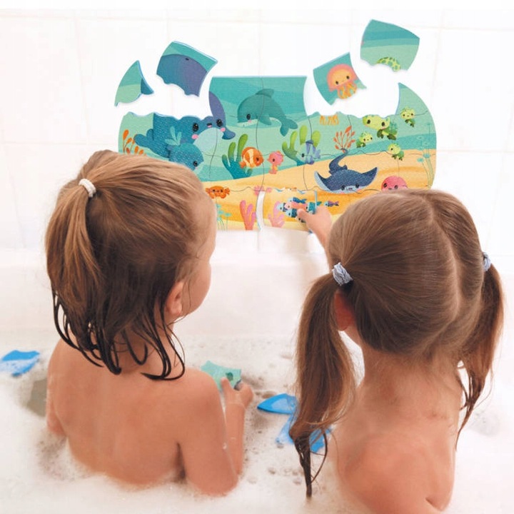 Puzzle Do Kąpieli Ocean 28 elementów 3+ Janod Podwodny Świat Zwierzęta