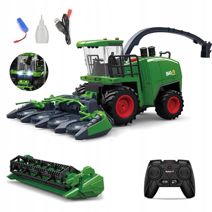 KOMBAJN ZBOŻOWY Z PILOTEM 2,4 GHZ I AKUMULATOREM IDEALNY HARVESTER TRAKTOR