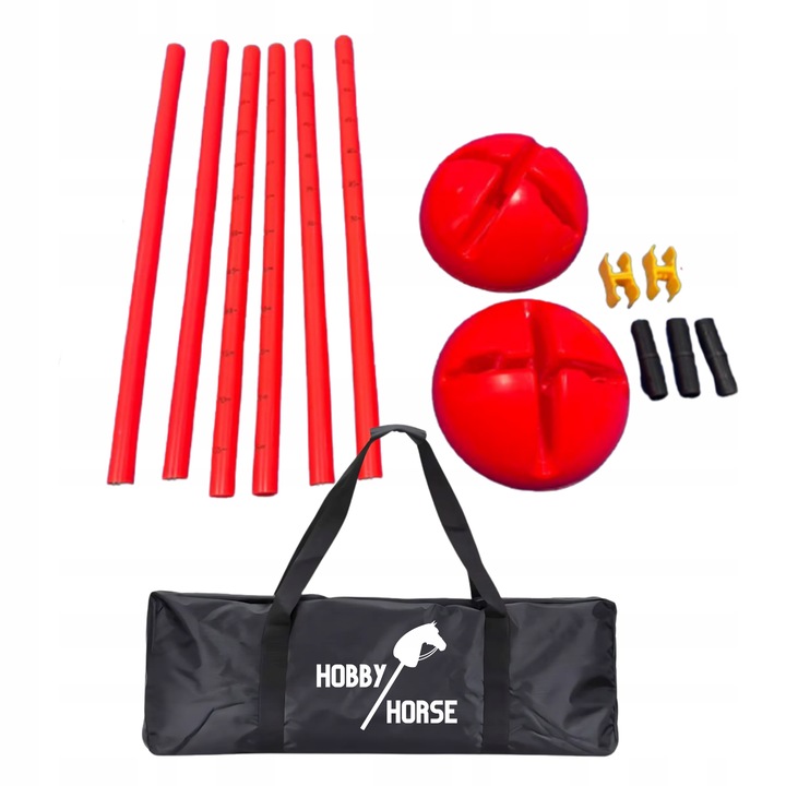 3x PRZESZKODA HOBBY HORSE DO SKAKANIA KOŃ NA KIJU Płotek Treningowy 120 CM