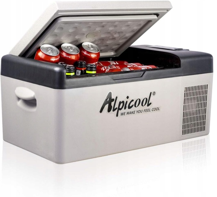 Alpicool lodówka turystyczna 12V 15 L do samochodu ciężarówki łodzi kampera