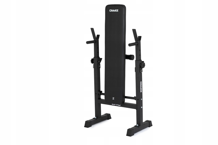 Ławka Treningowa Prosta Składana Ławeczka + Stojaki Regulowane 2w1 - Zipro