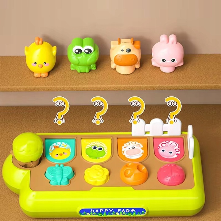 WYSKAKUJĄCE ZWIERZĄTKA ZABAWKA EDUKACYJNA POP-UP INTERAKTYWNA DLA DZIECI