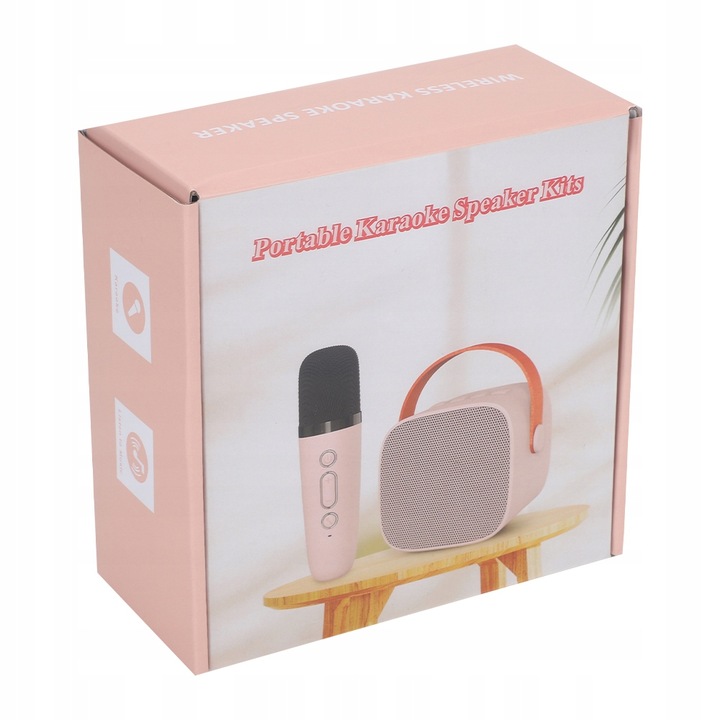 MIKROFON BEZPRZEWODOWY KARAOKE GŁOŚNIKIEM BLUETOOTH GŁOŚNIK Z KOLOROWYM LED