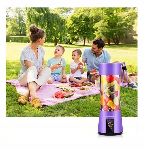 BLENDER MIKSER TURYSTYCZNY USB AKUMULATOR 380ML PRZENOŚNY SHAKER