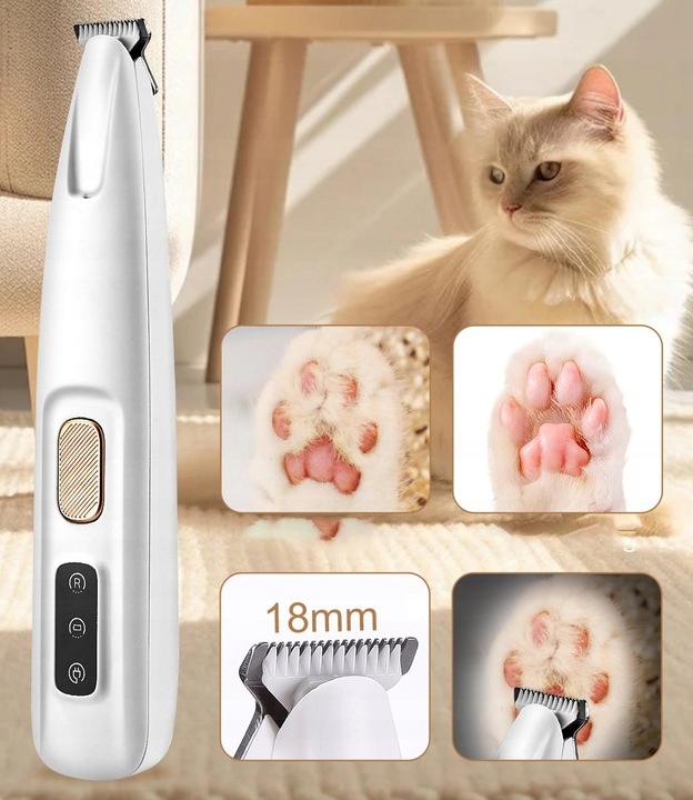 MASZYNKA DO STRZYŻENIA PSÓW PSA KOTA ZWIERZĄT TRYMER CICHA LED AKUMULATOR