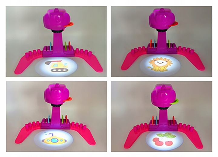 PROJEKTOR RZUTNIK DO NAUKI RYSOWANIA ZE SLAJDAMI DLA DZIECI + MAZAKI