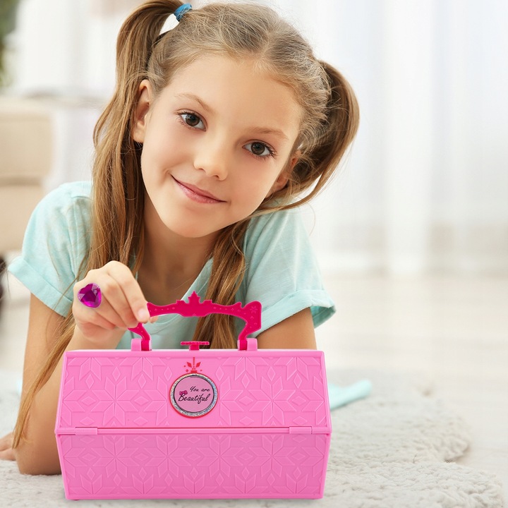 ZESTAW DO MALOWANIA MAKIJAŻU KUFEREK MAKE UP KOSMETYKI DLA DZIECI