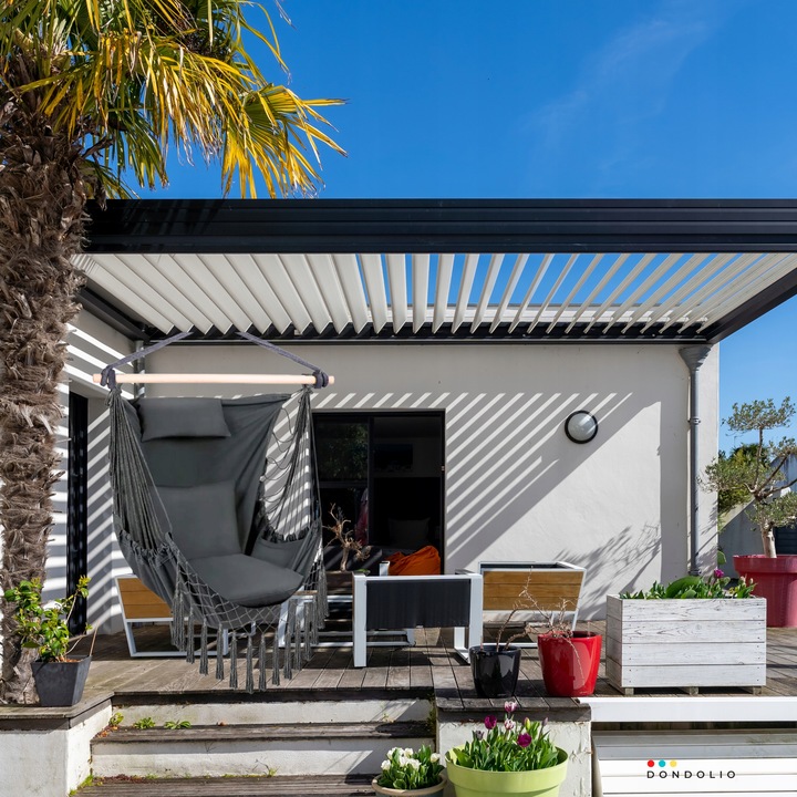 Hamak Huśtawka Fotel Wiszący Brazylijski Ogrodowy Bujany + 3 poduszki BOHO