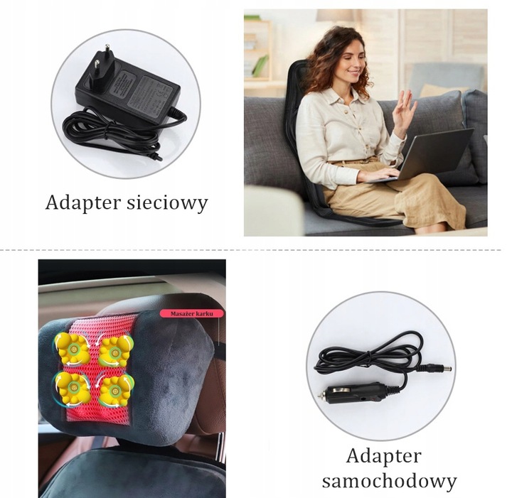 Mata masująca do masażu masażer Shiatsu grzanie do domu i samochodu Gateway