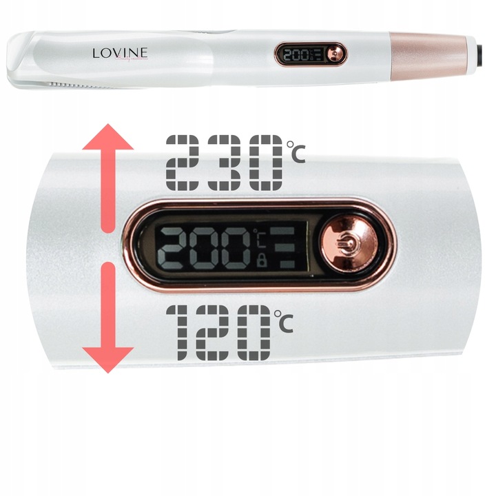 PROSTOWNICA LOKÓWKA DO WŁOSÓW 2w1ceramiczna LOVINE