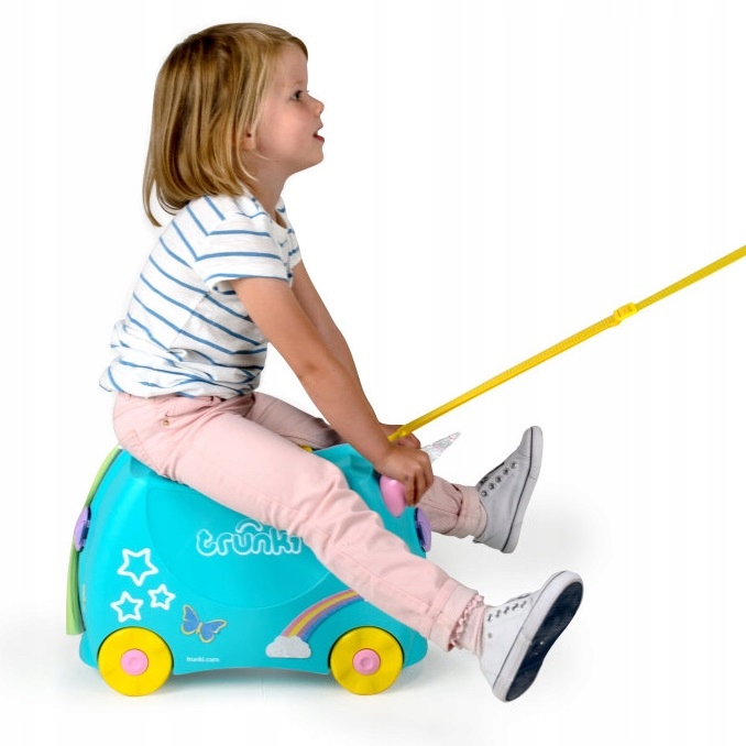 TRUNKI JEŻDŻĄCA WALIZECZKA JEŹDZIK 2w1 WALIZKA DLA DZIECKA