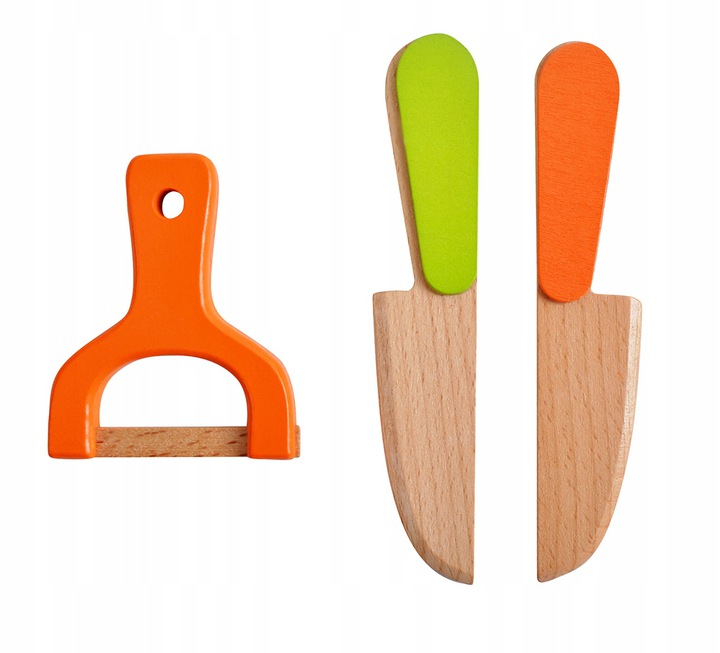 DREWNIANE WARZYWA I OWOCE DO KROJENIA W SKRZYNCE NA MAGNES DLA DZIECI XXL