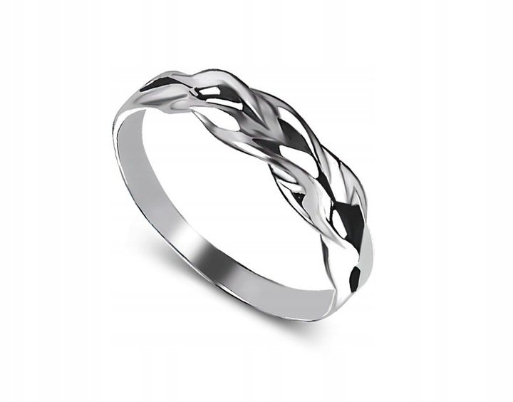 SREBRNA OBRĄCZKA PLECIONA AŻUROWA WARKOCZ 925 r9