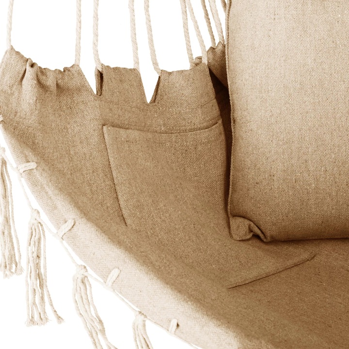 FOTEL WISZĄCY KRZESŁO BRAZYLIJSKIE HUŚTAWKA HAMAK BOHO SOIS XXL OUTTEC