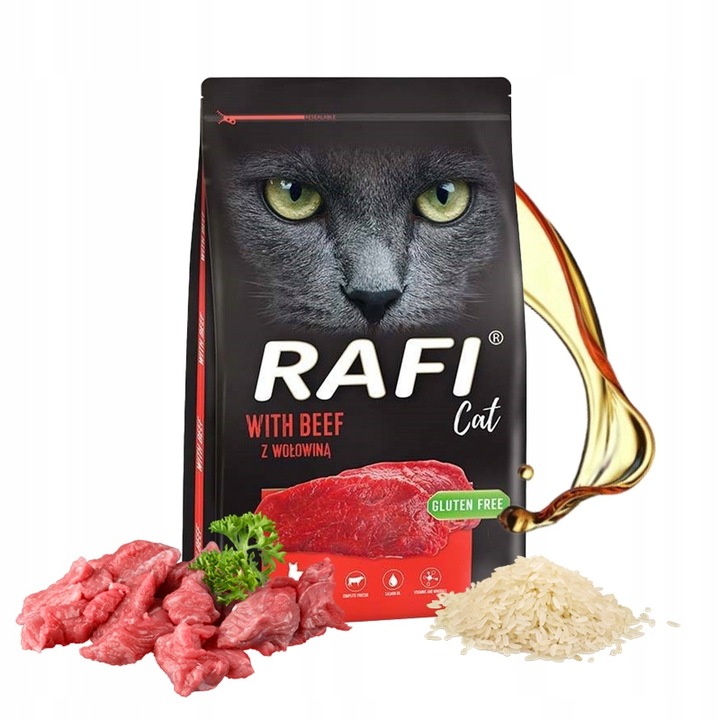 Rafi Cat sucha karma dla KOTA wołowina 7kg