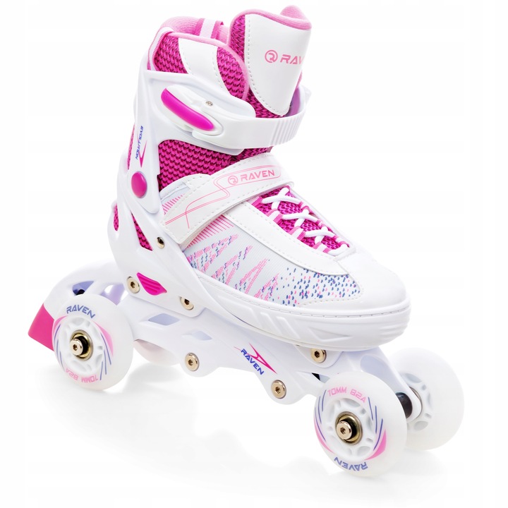 Rolki Wrotki 3w1 Regulowane RAVEN Grace 31-35 LED