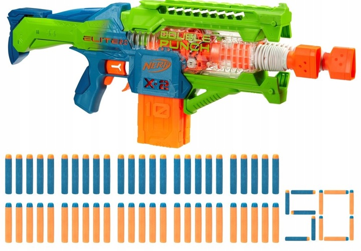 Hasbro Nerf Elite - Wyrzutnia Double Punch + strzałki F6363
