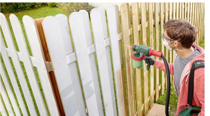 Pistolet malarski natryskowy Bosch 650W SYSTEM DO MALOWANIA do ścian drewna