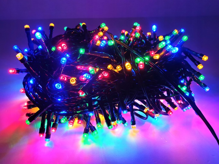 LAMPKI CHOINKOWE 200LED TIMER lampek Zewnętrzne CHOINKĘ CHOINKA KOLOROWE