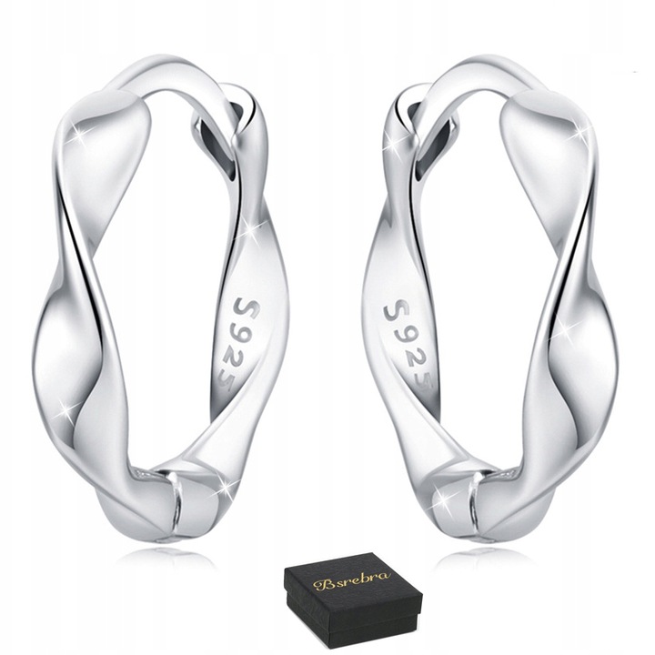 KOLCZYKI Srebrne PRÓBA 925 OBRĘCZE KOŁA Zakrzywiony SREBRO KÓŁKA Damskie