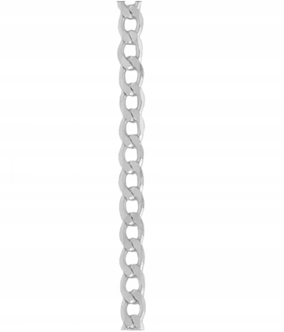 Klasyczny Srebrny Łańcuszek Pancerka Srebro 925 Naszyjnik 60 cm x 2.5 mm