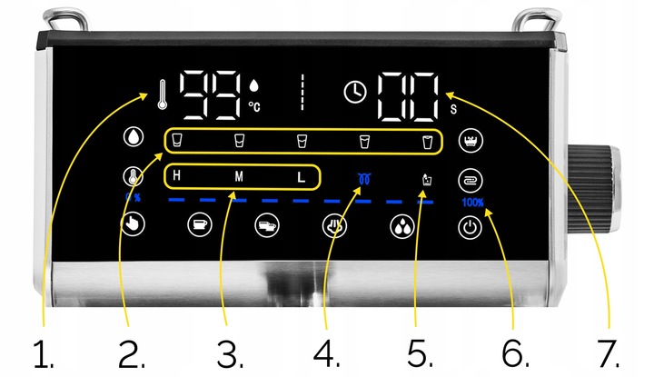 Ekspres ciśnieniowy Kolbowy Yoer 20bar 1350W +Spieniacz mleka +THERMOBLOCK
