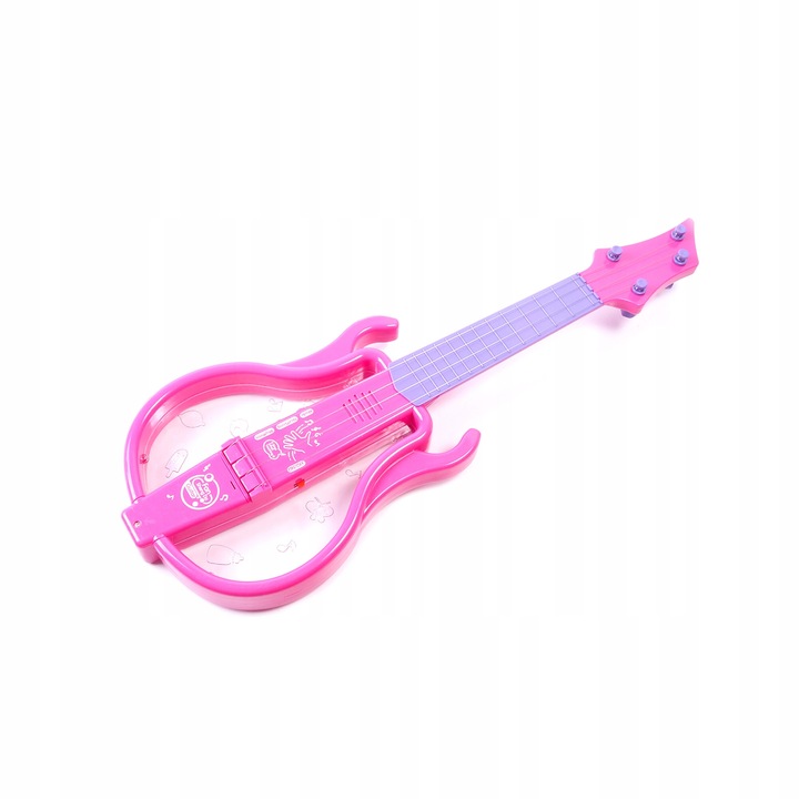 ZABAWKA INTERAKTYWNA GITARA elektryczna DLA DZIECI RÓŻOWA Aga4Kids