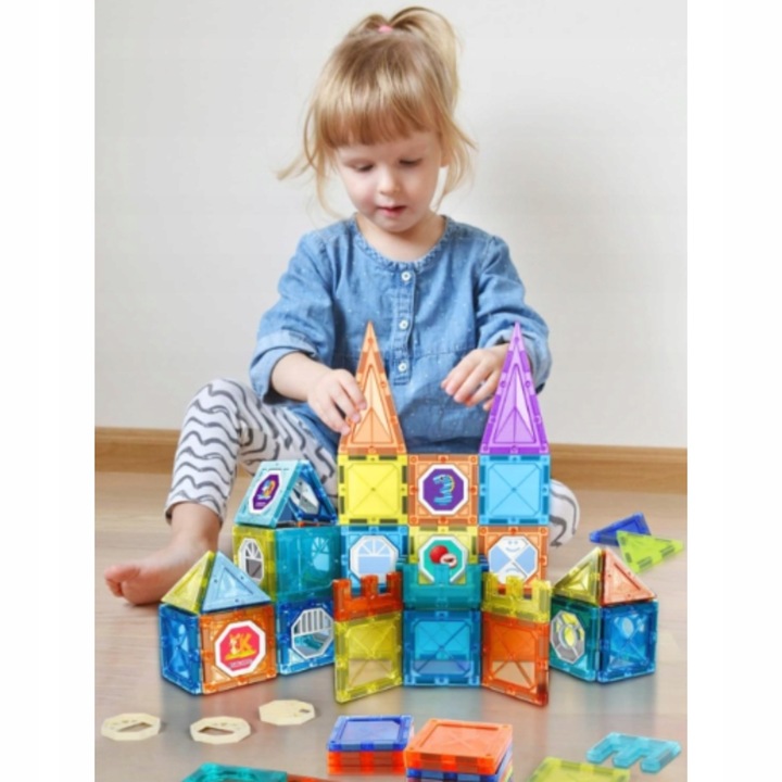 KLOCKI MAGNETYCZNE DLA DZIECKA 3D EDUKACYJNE DUŻE SMART TOR KULKOWY 138EL