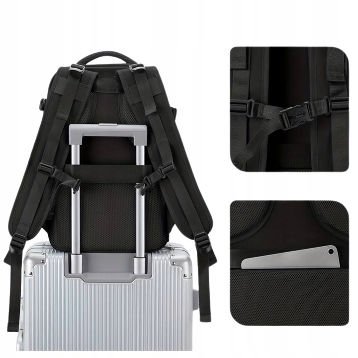 Plecak turystyczny 20-40 l czarny plecak szkolny