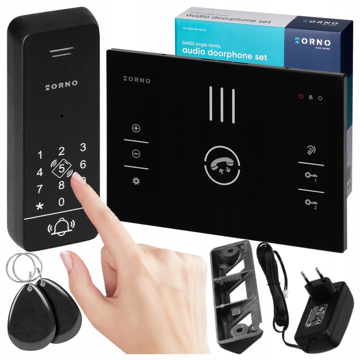 Domofon do Furtki BEZSŁUCHAWKOWY z Szyfratorem RFID na KOD BRELOK 2-Żyłowy