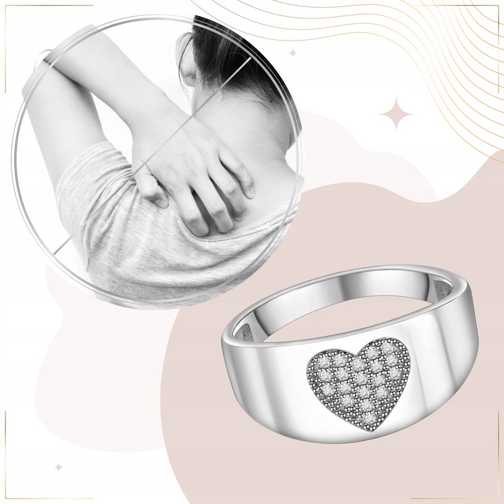 SREBRNY pierścionek OBRĄCZKA SREBRO 925 z CYRKONIAMI wyjątkowy PREZENT