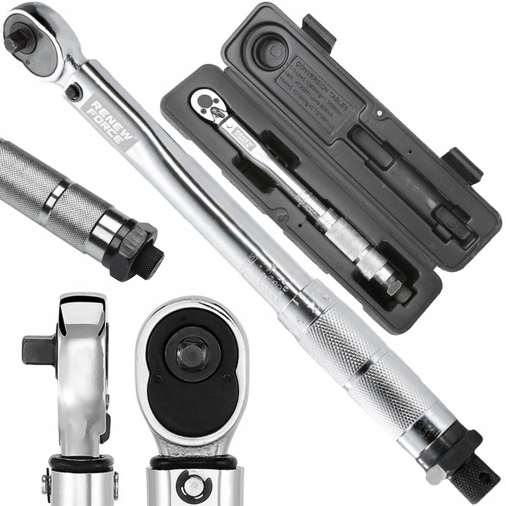 Klucz Dynamometryczny z Blokadą Blokada 5-25 Nm 1/4" Dwukierunkowy z Etui