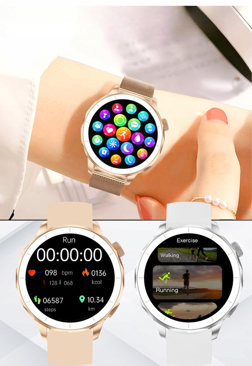 ZEGAREK DAMSKI SMARTWATCH GPS MAPY 4 GB DYKTAFON ZDJĘCIA ROZMOWY APLIKACJE