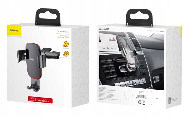 BASEUS UCHWYT NA TELEFON DO SAMOCHODU SAMOCHODOWY GRAWITACYJNY DO SLOTU CD