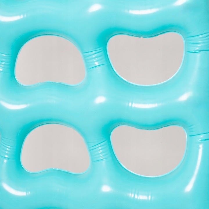 MATERAC DMUCHANY DO PŁYWANIA Z OTWORAMI PODUSZKĄ PLAŻOWY WODNY LEŻAK PLAŻĘ